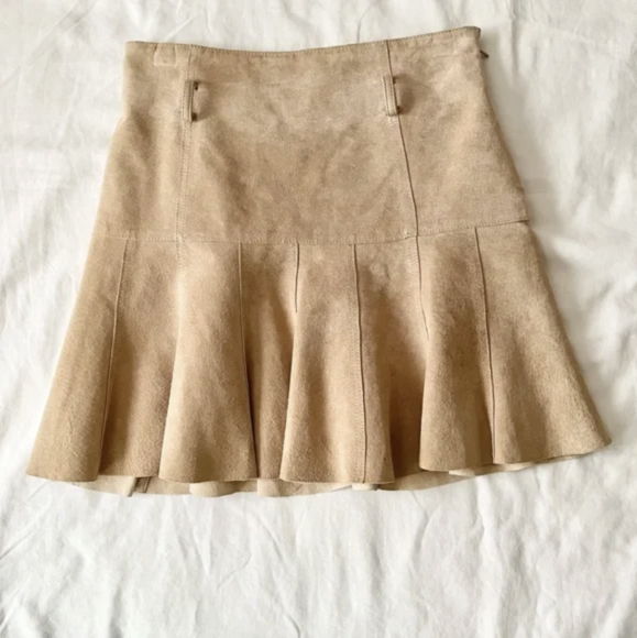 Suede Mini Skirts
